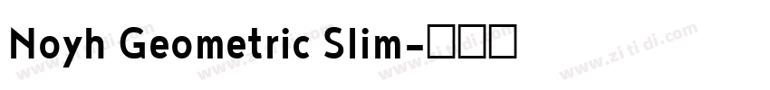 Noyh Geometric Slim字体转换